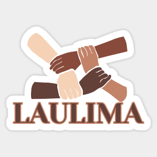 Laulima all hands work together to achieve a goal hawaii Sticker